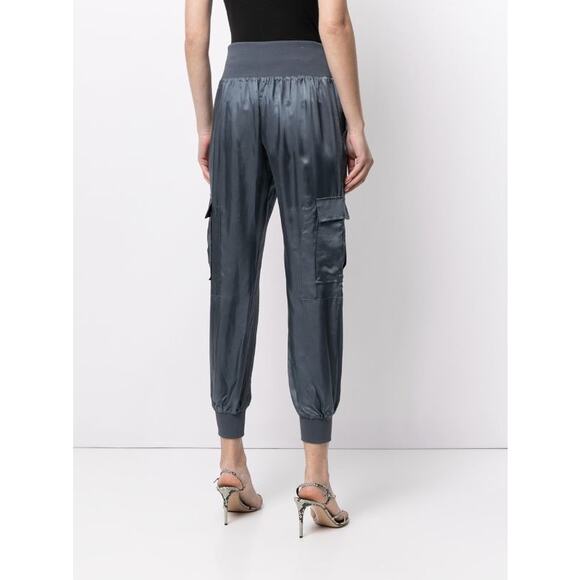 CINQ A SEPT Tous Les Jours Giles Pants Silky Taper Cargo Joggers Sz Medium Blue - Picture 4 of 9
